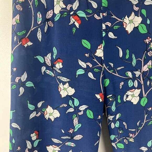 Paloma Blue Women's Wide Leg Floral Pants sz M Silk Designer Boho Chic Cottage - Picture 6 of 11